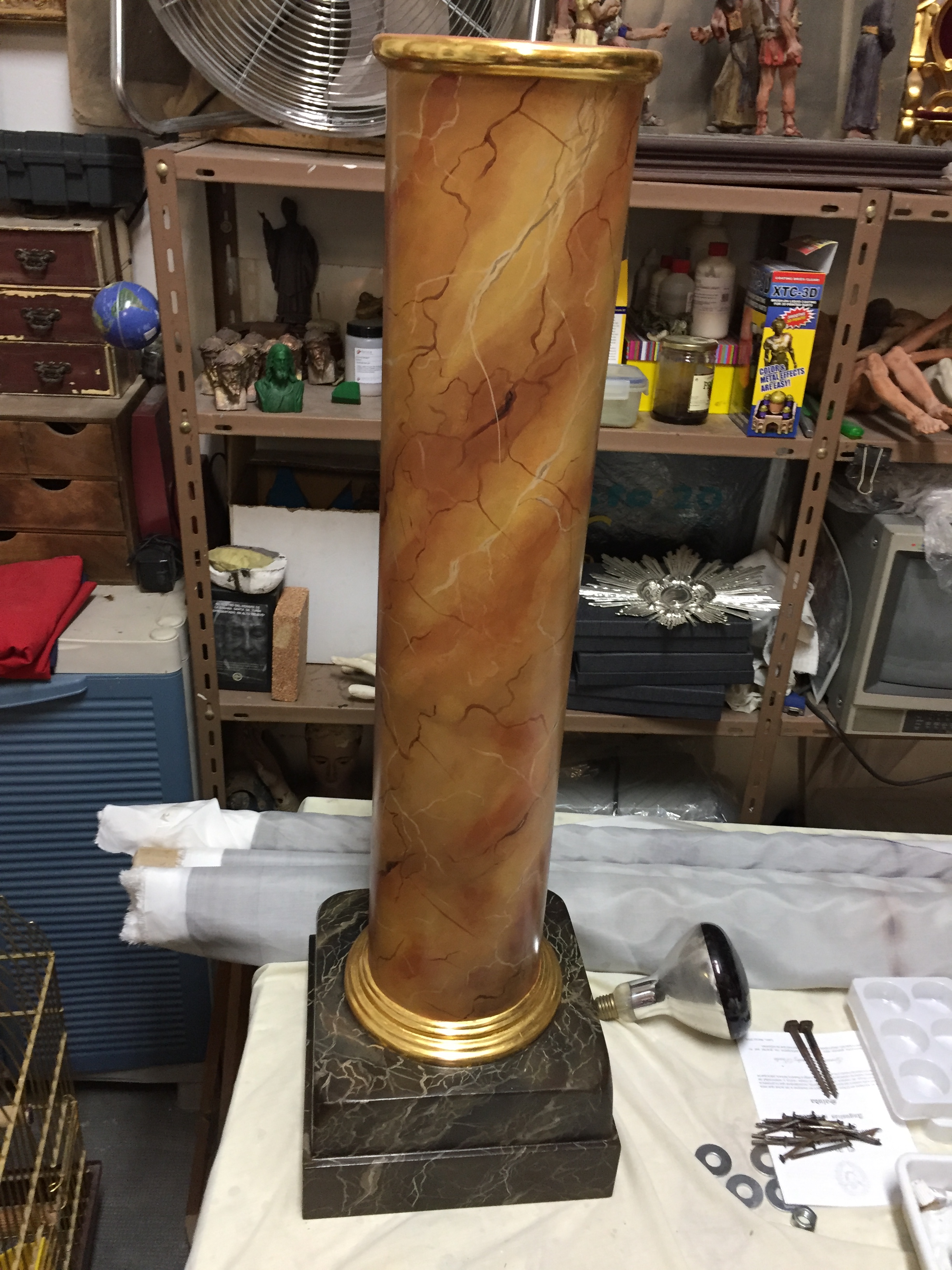 Restauración del Amarrao en el taller de Juan Manuel Miñarro.