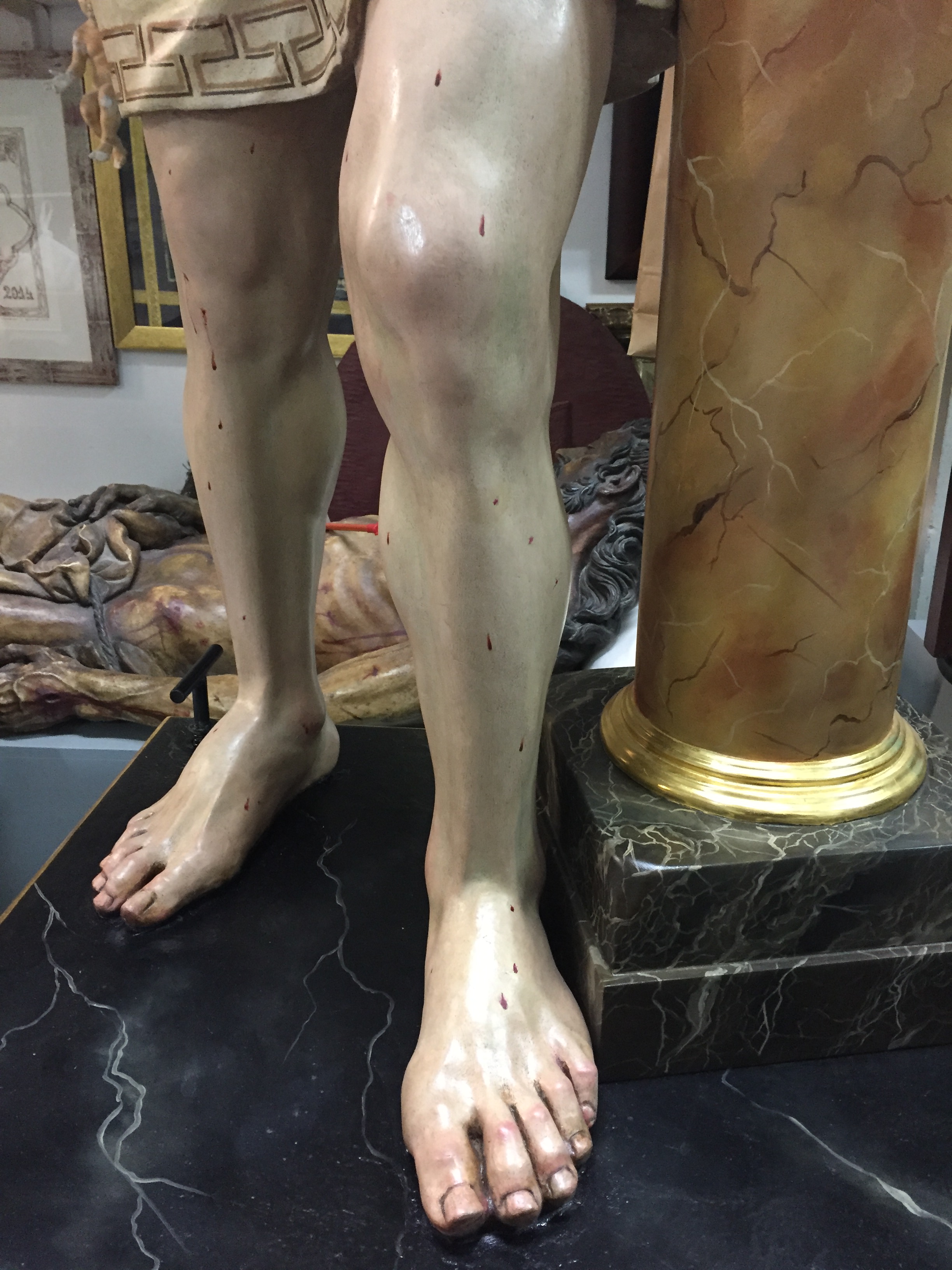 Restauración del Amarrao en el taller de Juan Manuel Miñarro.