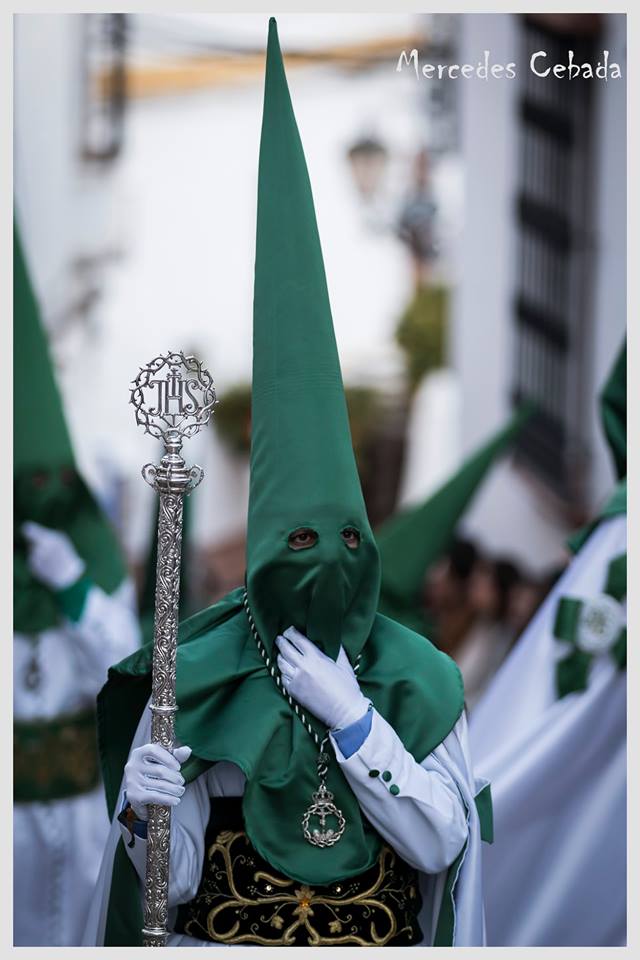 Mercedes Cebada 2018 Jueves Santo Penitentes en Reyes Católicos