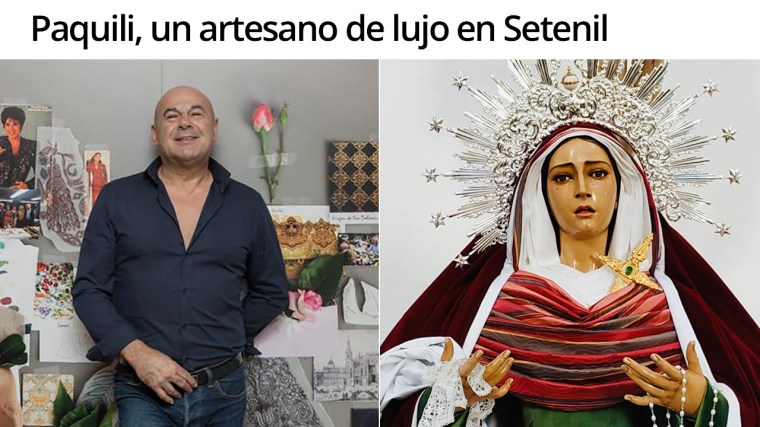 Francisco Carrera Iglesias Paquili, artesano sacro de prestigio internacional. Es vestidor de las imágenes de Los Blancos.