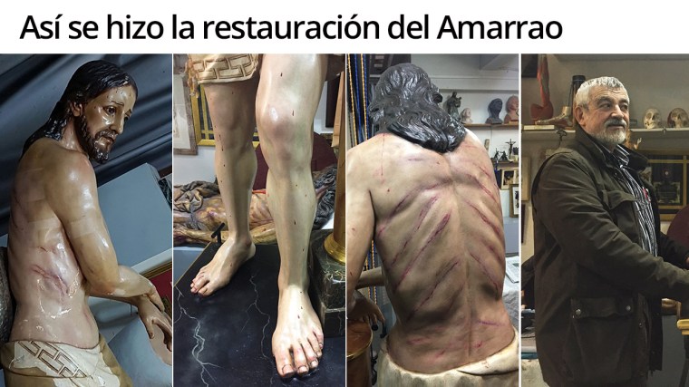 Restauración del Amarrao en el taller de Miñarro.