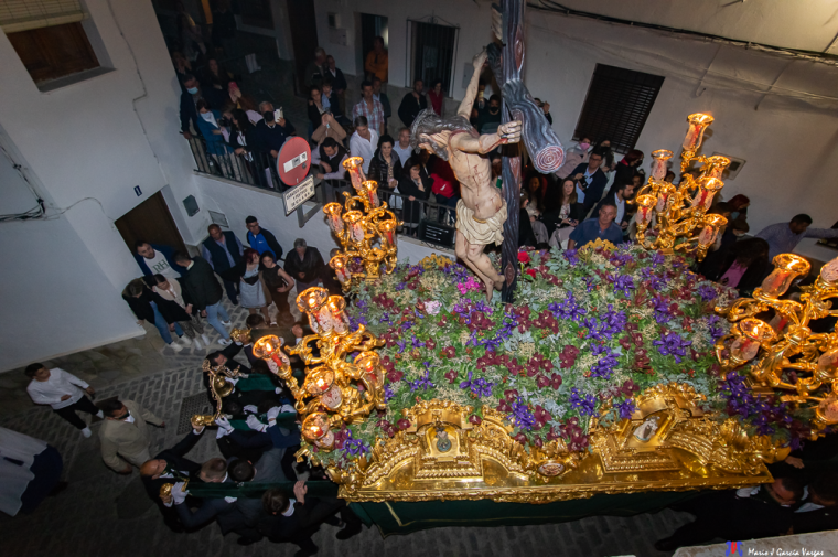 Semana Santa 2022 Mario Garcia Vargas Viernes Santo Cristo Vera+Cruz alzado bajando la Cantarería