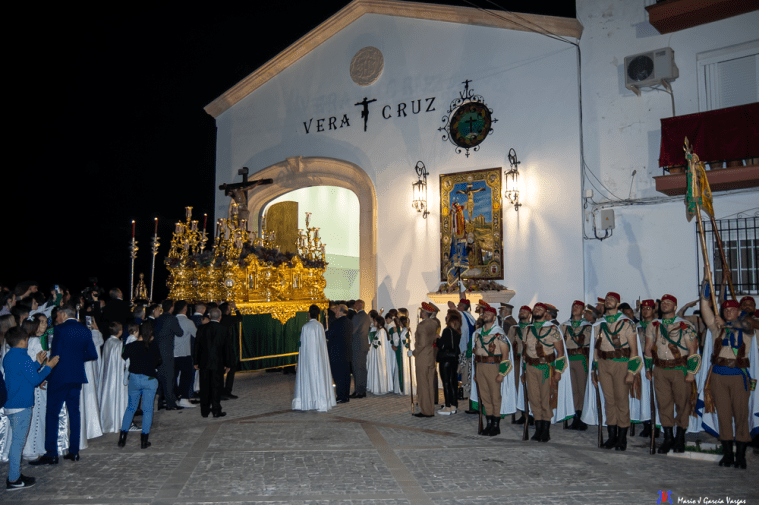 Semana Santa 2022 Mario García Vargas Viernes Santo Cristo Vera+Cruz alzado de regreso a la Casa Hermandad