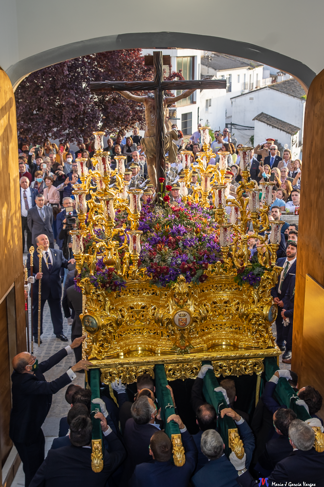Semana Santa 2022 Mario García Vargas Viernes Santo Cristo Vera+Cruz alzado Salida de la Casa Hermandad