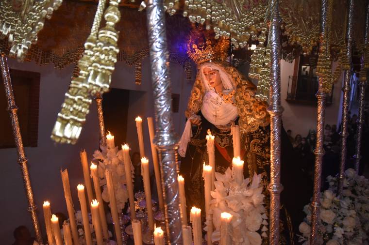 Semana Santa 2022 Virgen de los Dolores en Viernes Santo de regreso
