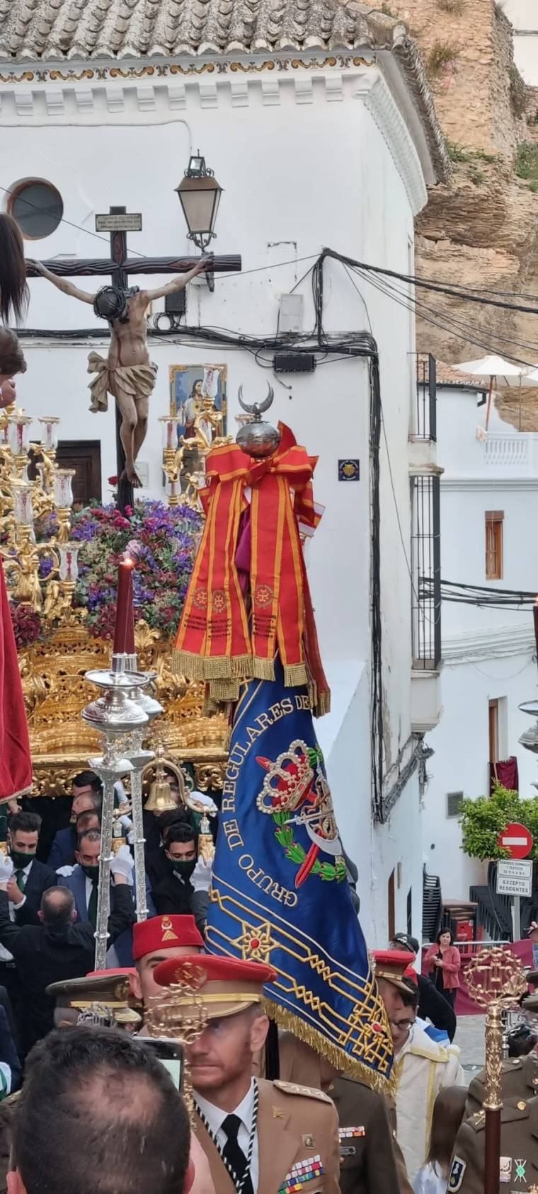 El Cristo de la Vera+Cruz saliendo de la Villa