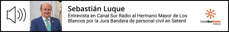 Entrevista a Sebastián Luque en Canal Sur Radio por la Jura de Bandera de personal civil organizada en Setenil desde la Comandancia General de Infantería de Marina
