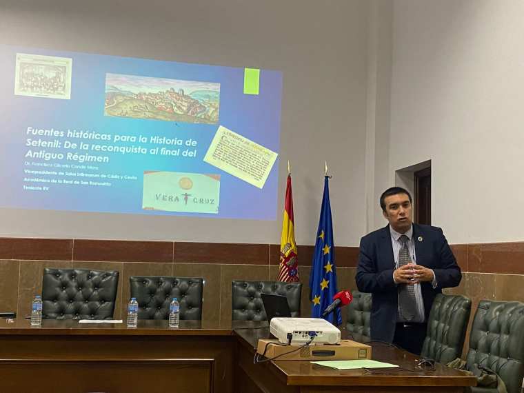 Francisco Glicerio Conde Mora, durante la conferencia.