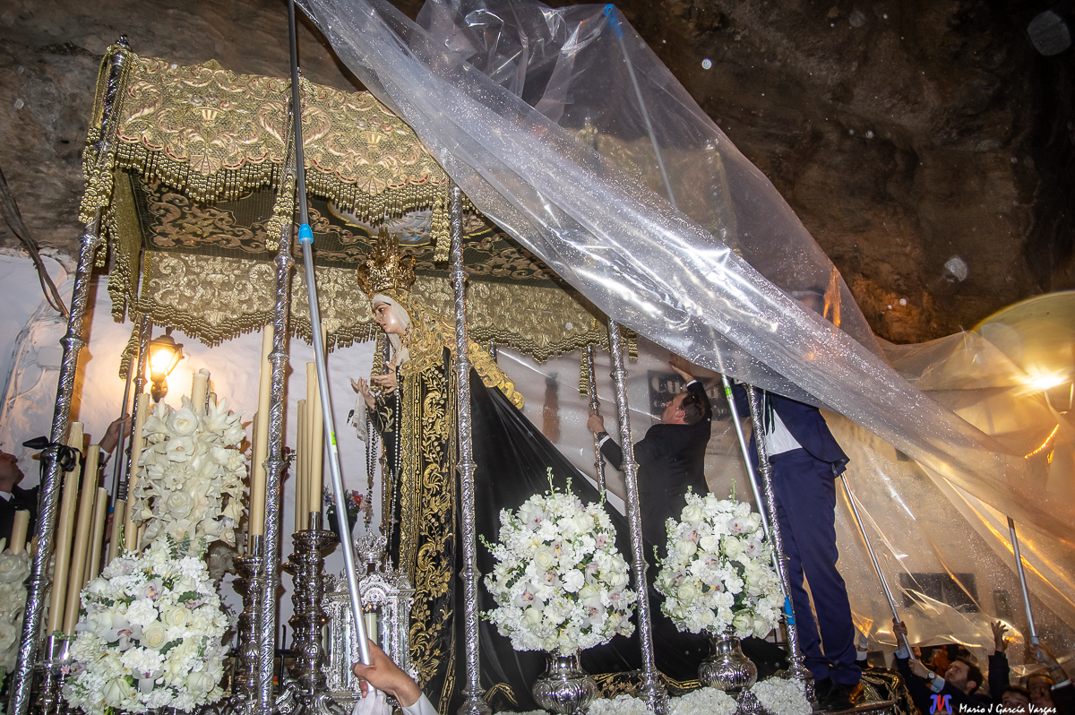 LA Virgen de los Dolores, refugiada en Las Cuevas de la Sombra en 2024. Foto: MARIO GARCÍA VARGAS