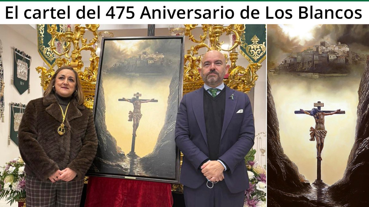«Entre el cielo y la Tierra», el impresionante cartel de Fernando Vaquero para el 475 Aniversario de Los Blancos de&nbsp;Setenil